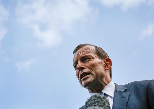 Australian Prime Minister Tony Abbott visits the Bali bombing memorial site on October 9, 2013 in Kuta, Indonesia.